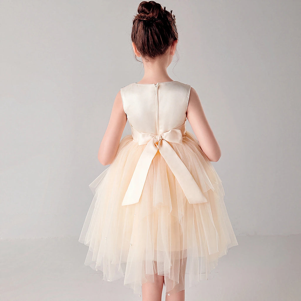 Girls Champagne Sequin Embellished Tutu Party Wear Dress Party Dresses