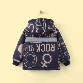 Boys Printed Hooded Fleece Jacket Coats & Jackets