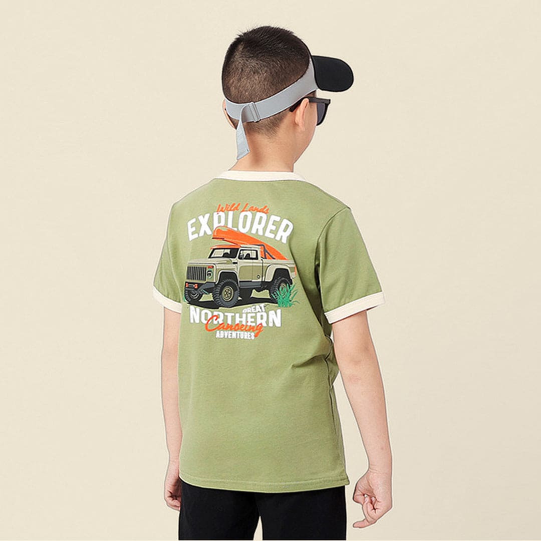 Boys Printed Short Sleeves Casual T-shirt Tshirts   