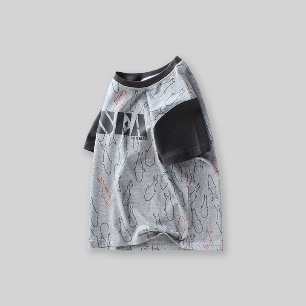 Boys Printed Short Sleeves T-Shirt Tshirts   