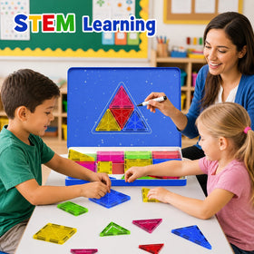 84 PCS Magnetic Tiles Building Blocks Set for Kids Trending Accessories
