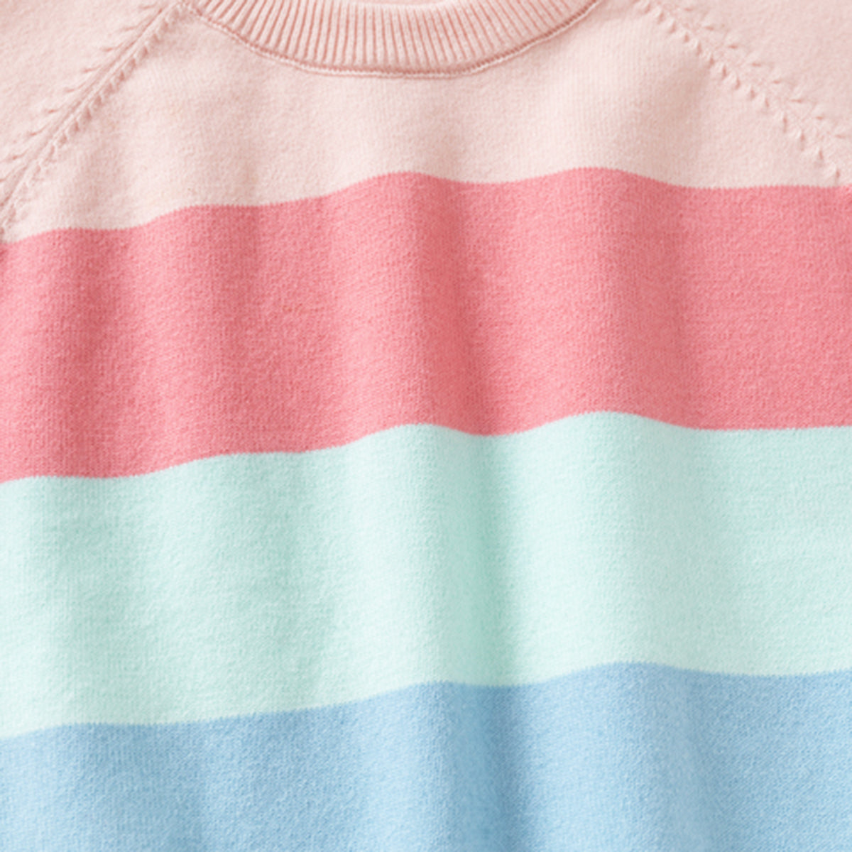 Girls Multicolor Regular Sweatshirt With Self-Design Stripe Patterns Sweaters & Cardigans