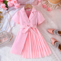 Girls Pink Double-breasted Blazer Dress Casual Dresses Pink 2-3 Y