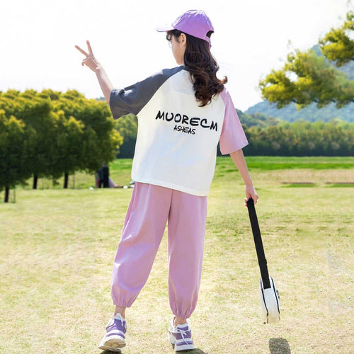 Girls Short Sleeve Graphic Print With Pants Set 2 pc. Sets   
