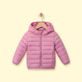 Girls Mauve Hooded Quilted Puffer Jacket Coats & Jackets Mauve 3-4 Y