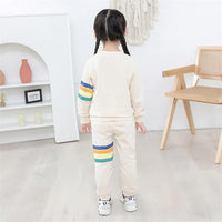 Girls Off-White Sweatshirt with Joggers Winterwear Set Sets