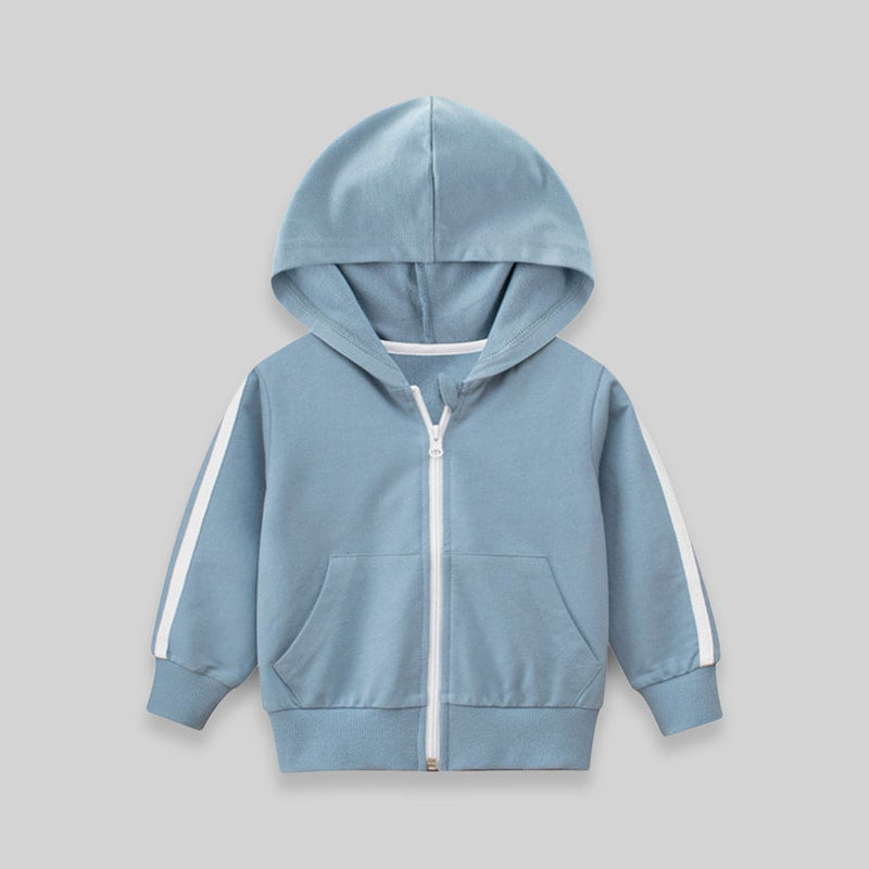 Boys Green Long Sleeves Solid Hooded Sweatshirt Sweatshirts & Hoodies Sky Blue 1-2 Y 