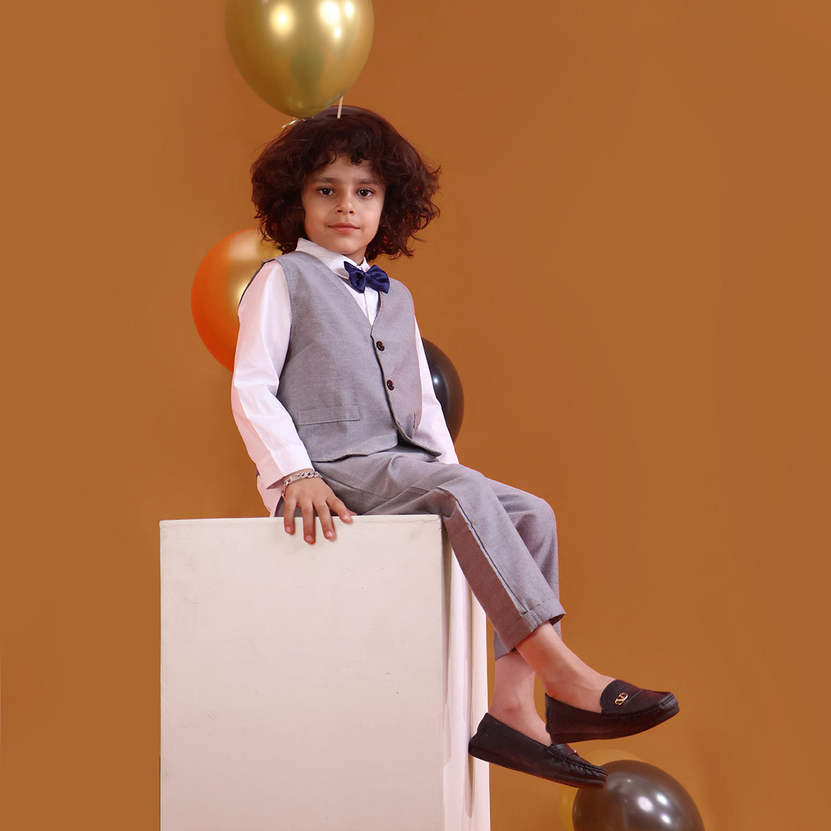 Boys Shirt with Suspender Trousers & Waistcoat 3pc Set 3 pc. Sets