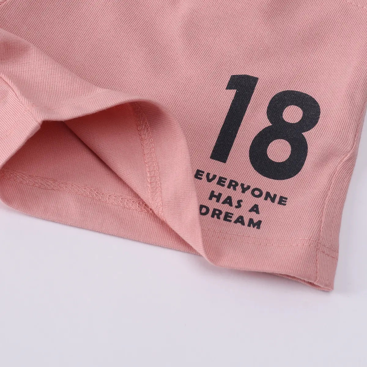 Boys Pink Typographic Printed Short Sleeve T-Shirt With Shorts Sets 2 pc. Sets