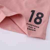 Boys Pink Typographic Printed Short Sleeve T-Shirt With Shorts Sets 2 pc. Sets