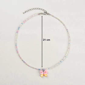 Pack Of 4 Girls Multicolour Beaded Charm Necklace Sets Necklace and Chains