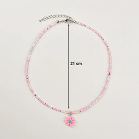 Pack Of 2 Girls Multicolour Floral Bead Necklace Sets Necklace and Chains