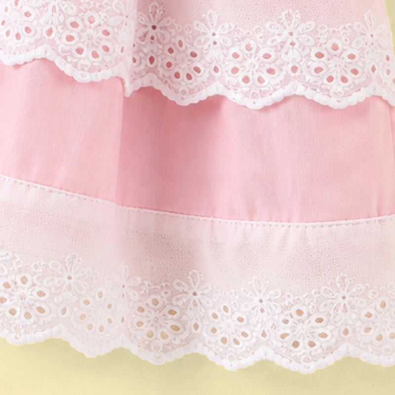 Girls Pink Cherry Applique Sleeveless Top with Pants Sets 2 pc. Sets