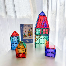 Multicolor 60-Piece Magnetic Building Tiles Set Trending Accessories