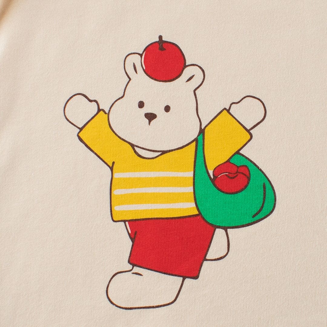 Girls Cartoon Print Short Sleeves T-shirt Tshirts   