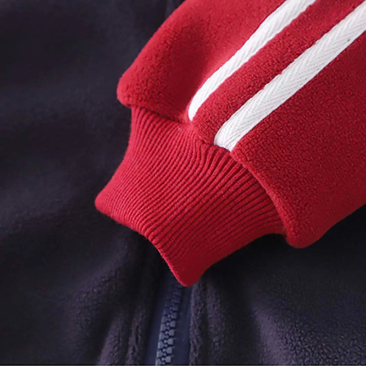 Boys Navy Blue Hooded Zipper Jacket With Puffer Vest & Jogger Sets Sets