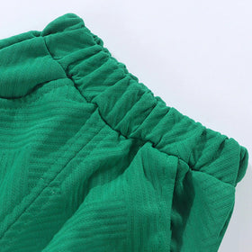 Boys Dark Green Wonderful Typography Short Sleeve T-Shirt With Shorts Sets 2 pc. Sets
