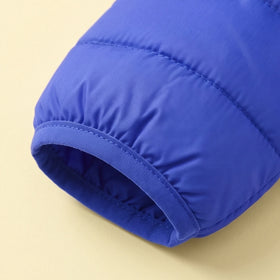 Boys Royal Blue Hooded Quilted Puffer Jacket Coats & Jackets