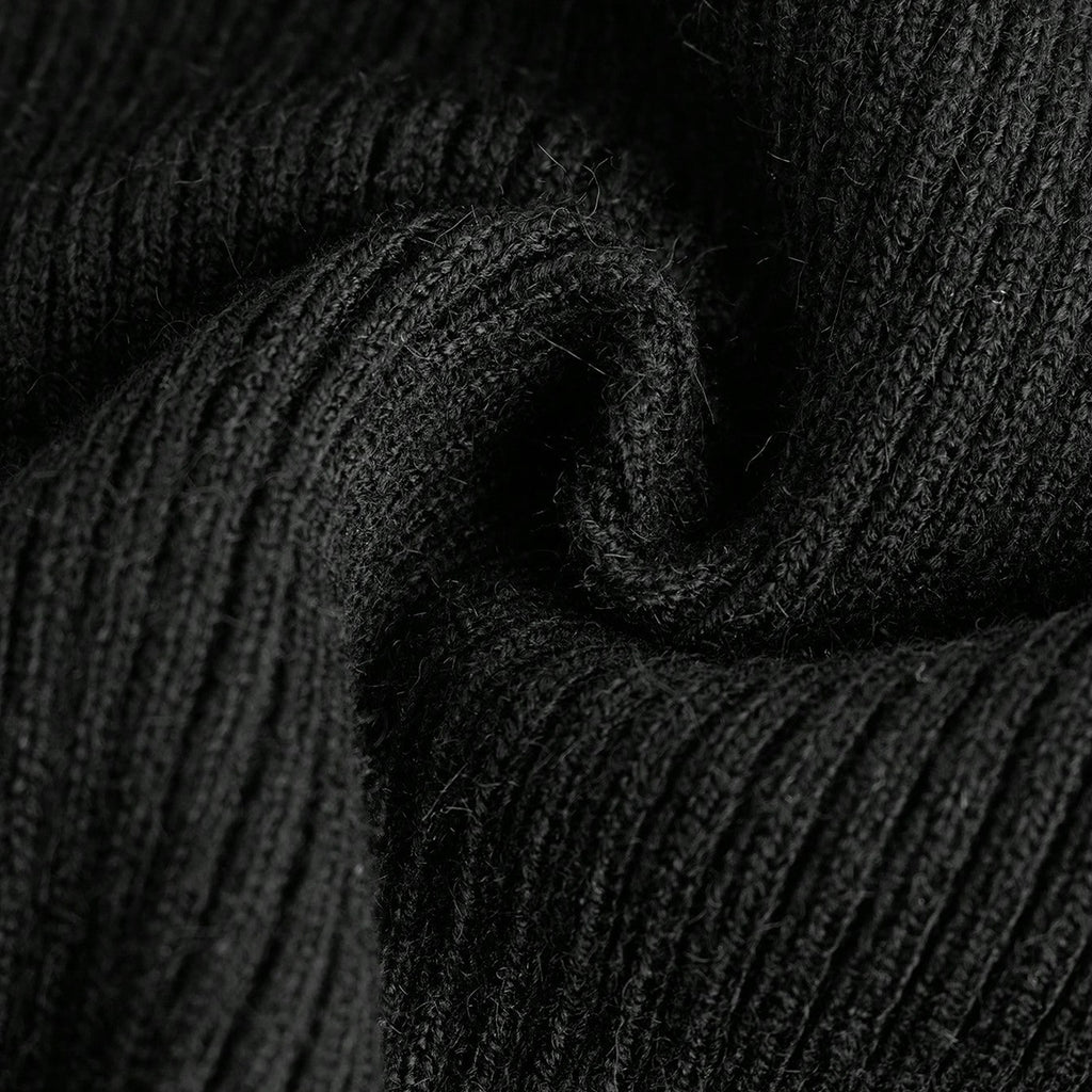Boys Black High Neck Pullover Sweaters & Cardigans