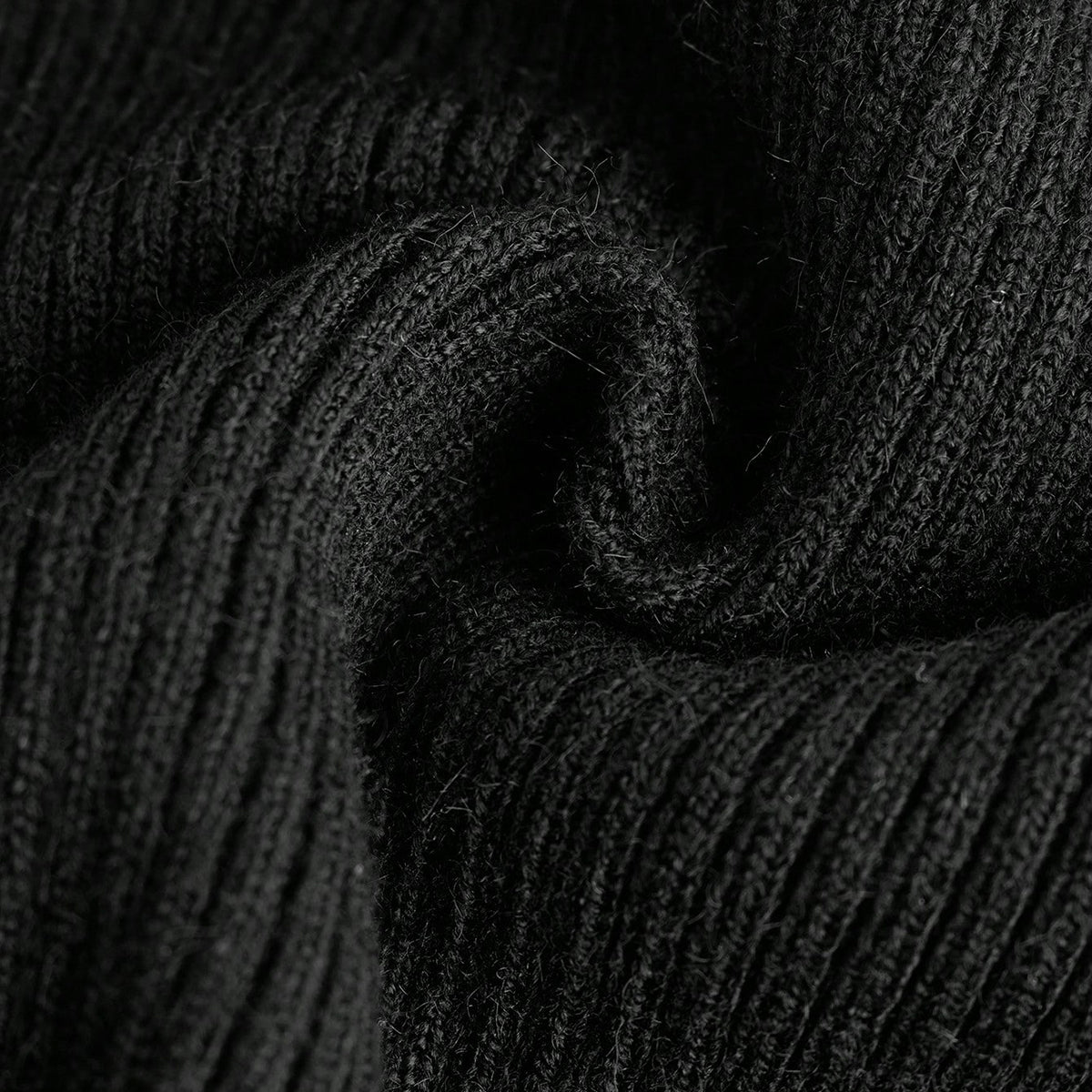 Boys Black High Neck Pullover Sweaters & Cardigans