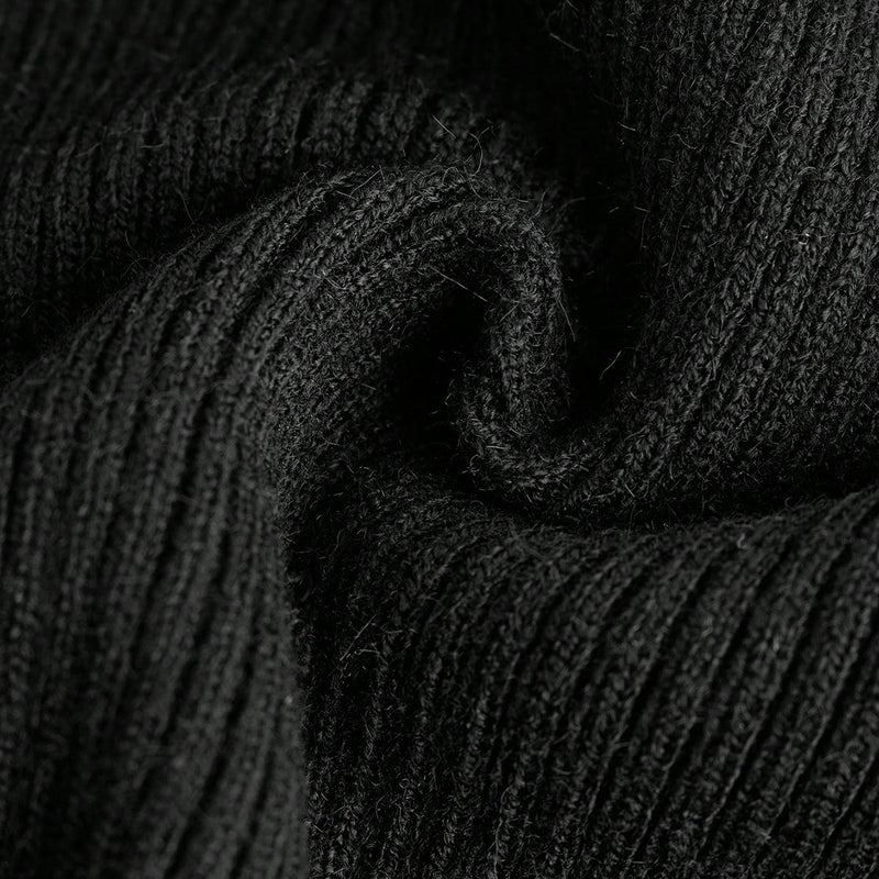 Boys Black High Neck Pullover Sweaters & Cardigans
