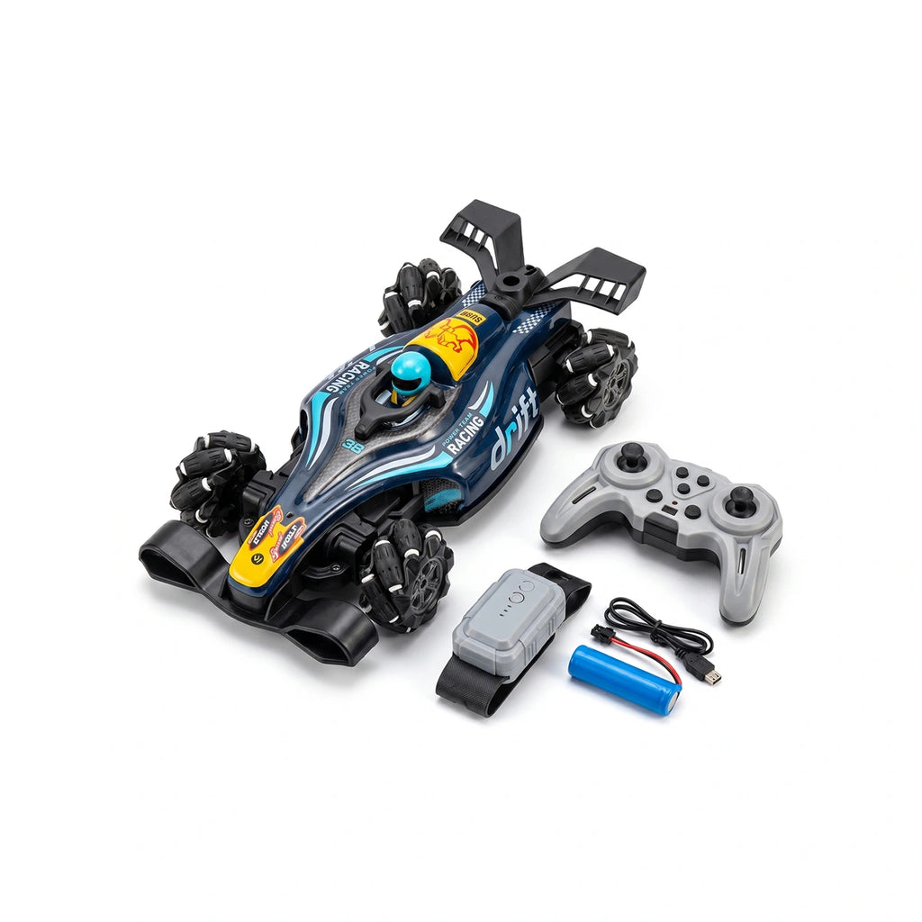 Formula F1 Drift Smoke Car Toy Remote Control Racing Car with Hand Gesture Sensor 360 Stunt Rotation Lights & Music Trending Accessories