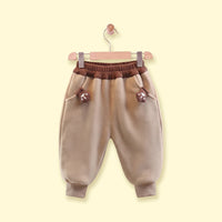 Boys Light Brown Paw Applique Jogger Joggers Light Brown 1-2 Y