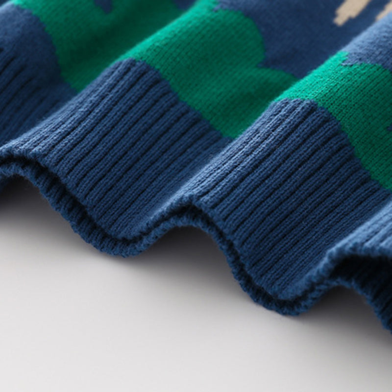Boys Multicolor Stripes Regular Sweater Sweaters & Cardigans