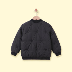 Girls Black Embroidered Long Sleeve Jacket Coats & Jackets