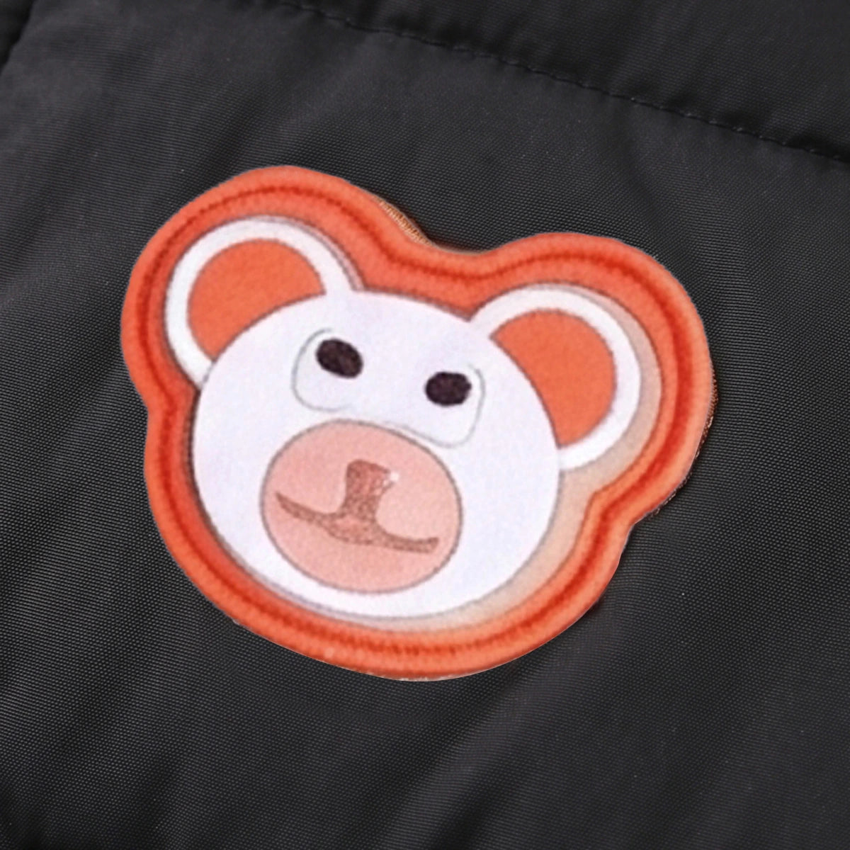 Boys Black Bear Ear On Hood Quilted Zip-up Jacket Coats & Jackets