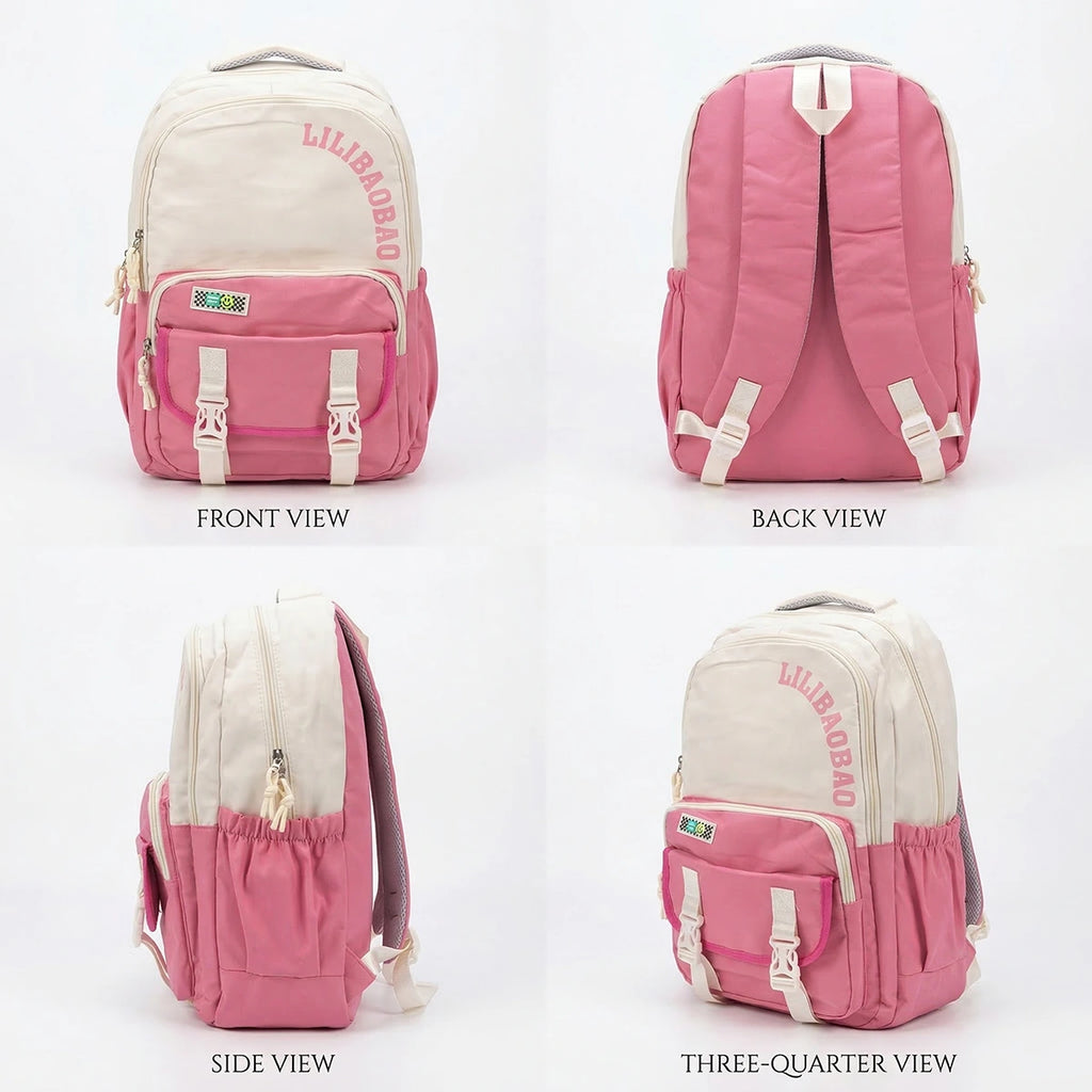 Girls Pink Lilibao School Backpack Trending Accessories