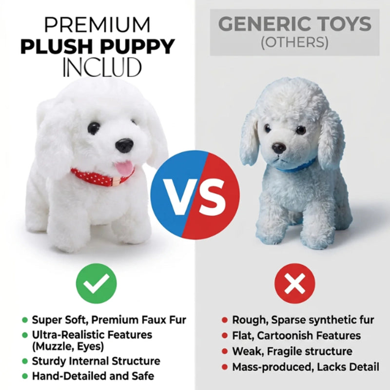 Walking & Barking Dog Soft Toy for Kids -Battery Operated Cute Puppy Toy with Sound, Running Action & Interactive Pet Dog Trending Accessories