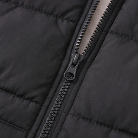 Boys Black Bear Ear On Hood Quilted Zip-up Jacket Coats & Jackets