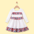 Girls White Long Sleeve Fit & Flare Dress Casual Dresses White 2-3 Y