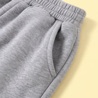 Boys Grey Typographic Sweatshirt & Jogger Sets Sets