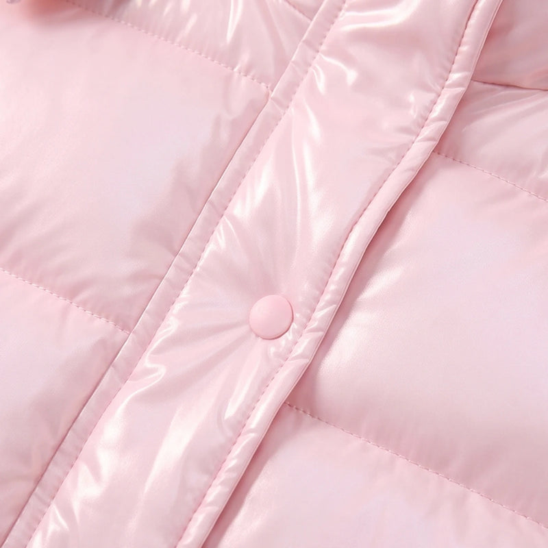 Girls Off White Sleeveless Hooded Puffer Jacket Coats & Jackets
