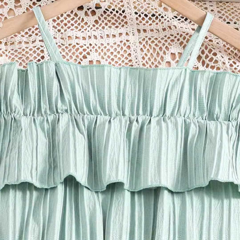 Girls Off Shoulder Fit & Flare Dress Casual Dresses   