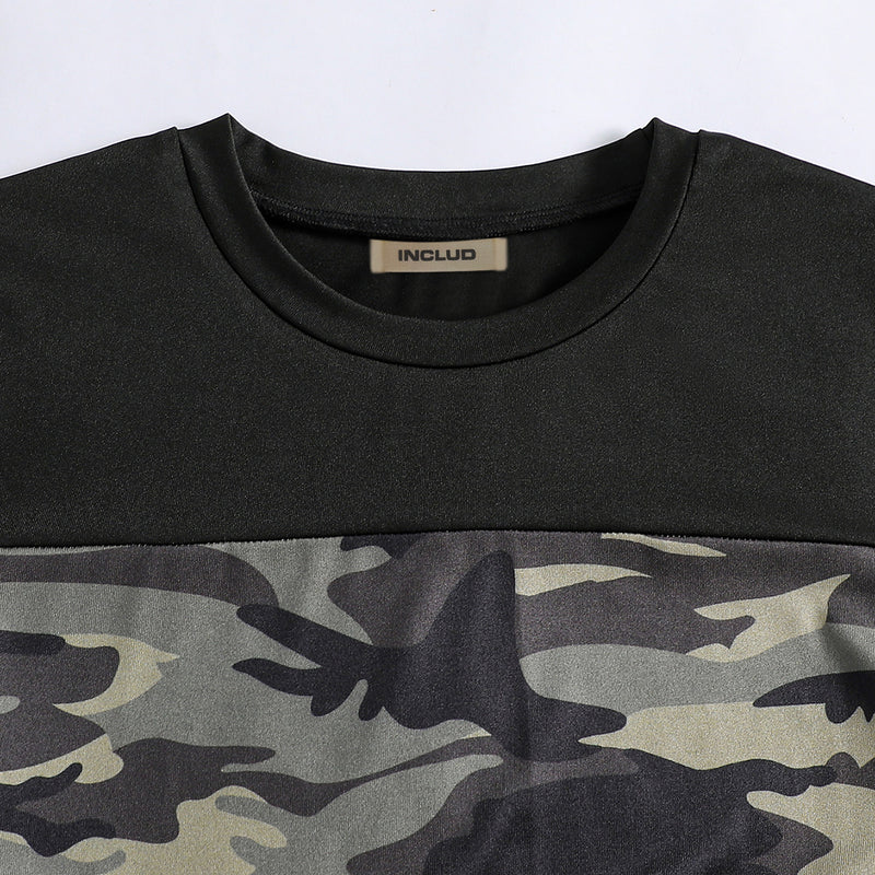 Boys Black Short Sleeve Camouflage Printed T-Shirt With Shorts Set 2 pc. Sets