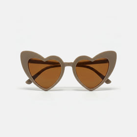 Girls Brown Heart Shaped Sunglasses Sunglasses