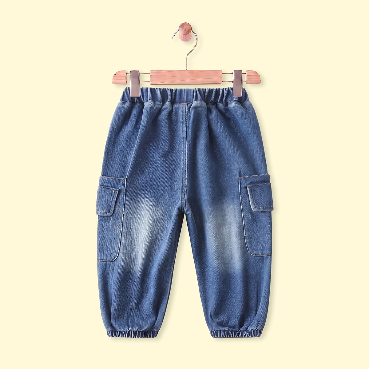 Boys Blue Elasticated Waist Denim Pants Pants