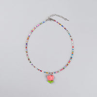 Pack Of 3 Girls Multicolour Floral Beads Necklace Sets Necklace and Chains