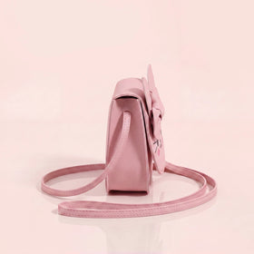 Girls Pink Cat Motif Non Detachable Sling Bag Sling Bags