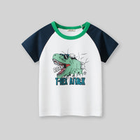 Boys Dinosaur Print Short Sleeves T-Shirt Tshirts   