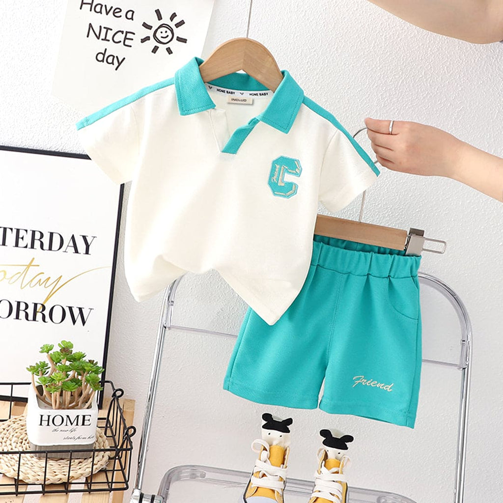 Boys Polo T-Shirt With Shorts Set