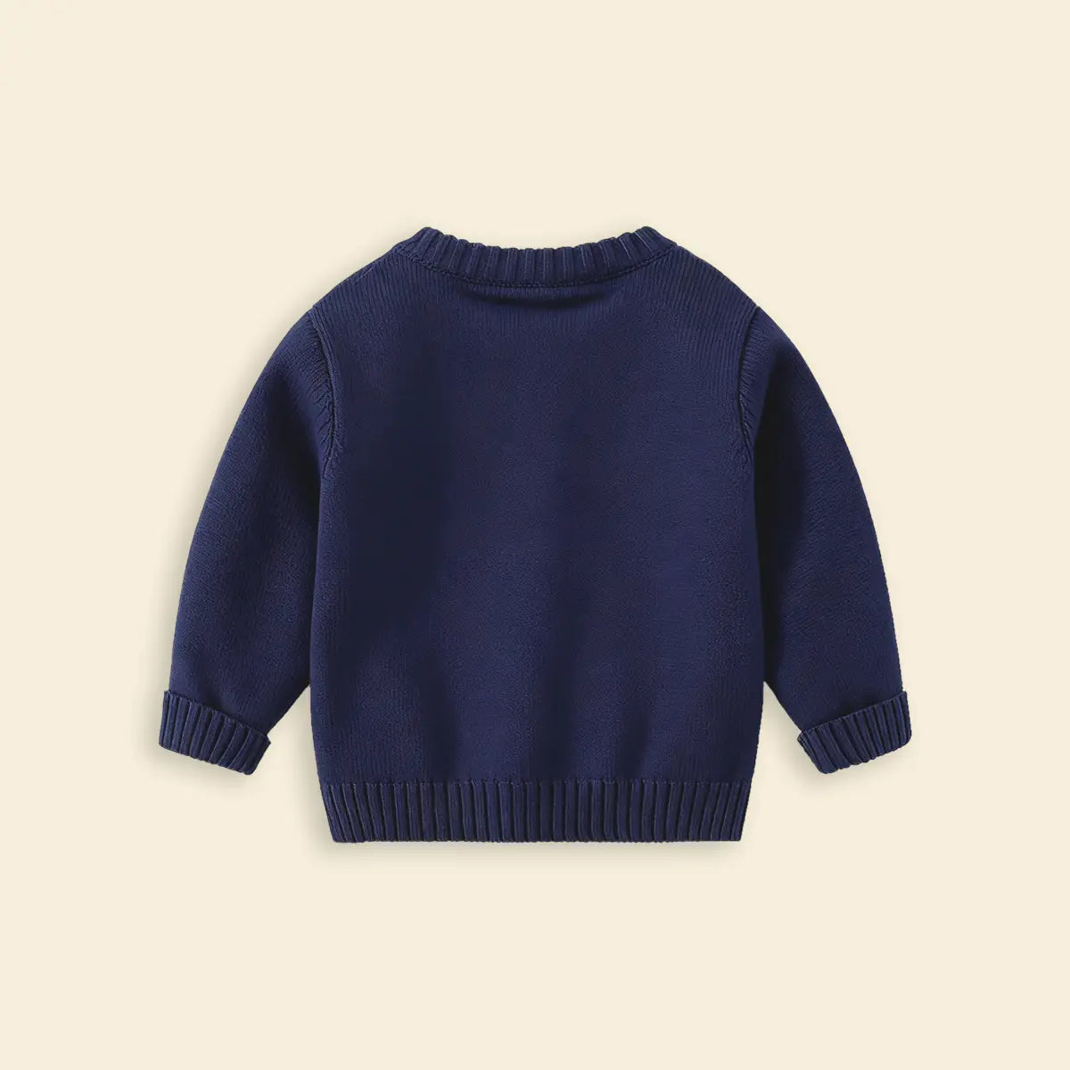 Boys Navy Blue Reindeer Applique Sweater Sweaters & Cardigans