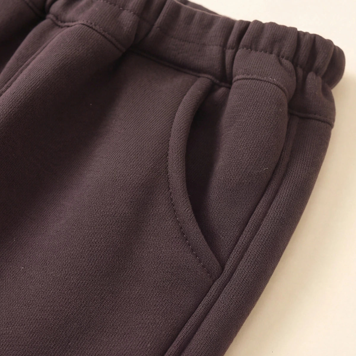 Boys Dark Brown Bear Applique Jogger Joggers