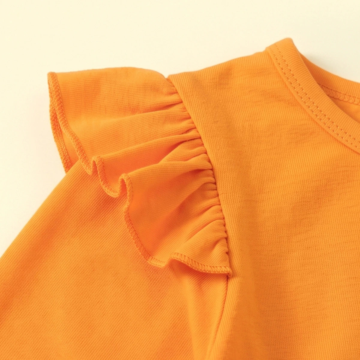 Girls Orange Skeleton Print Fit & Flare Dress Casual Dresses