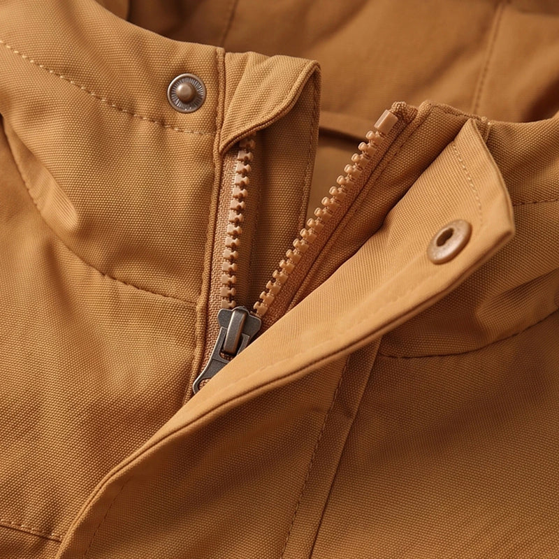 Boys Mustard Yellow Long Sleeve Hooded Zip-Up Jacket Coats & Jackets