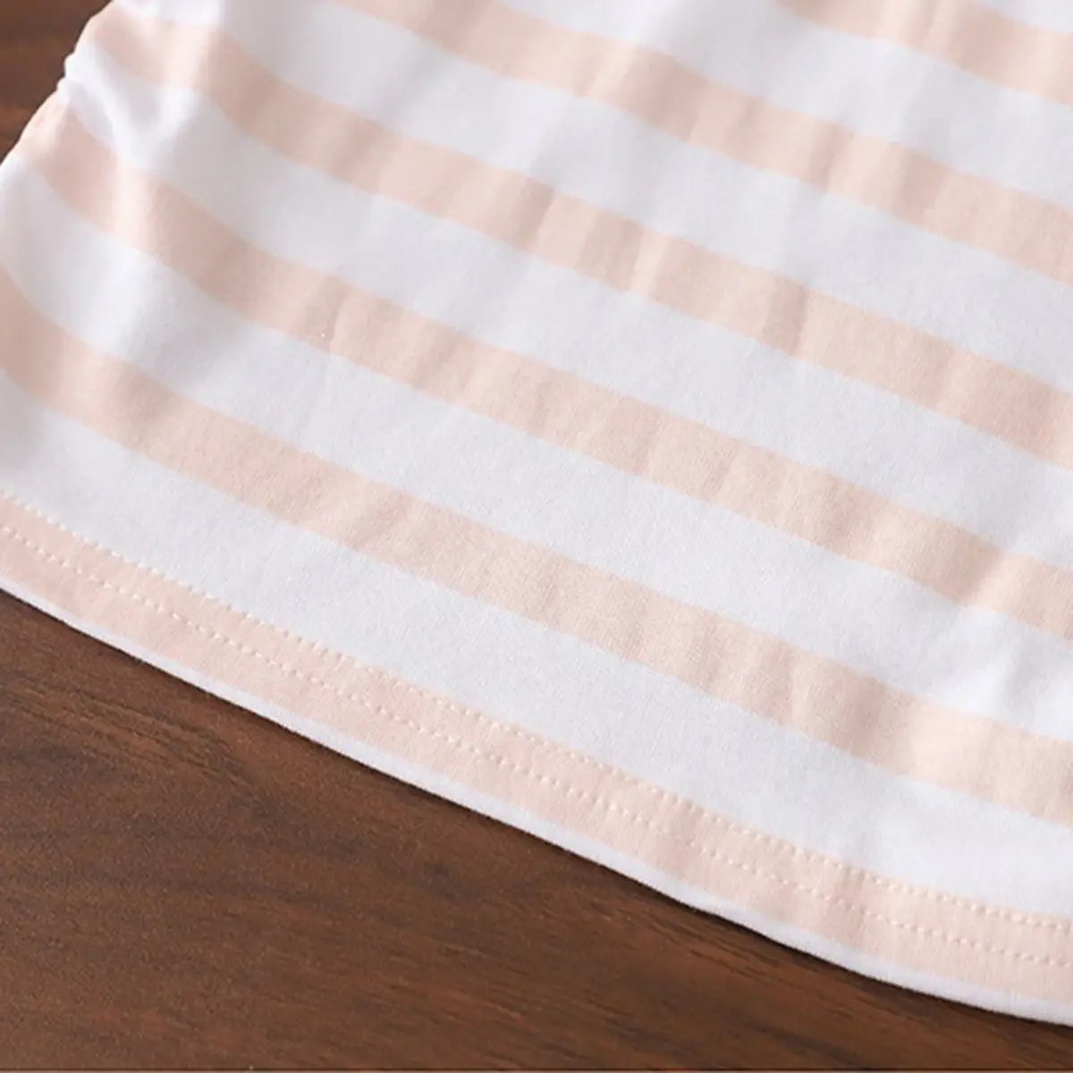 Girls Light Pink Striped Sleeveless Top With Shorts Sets 2 pc. Sets