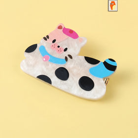 Pack of 6 Pcs Girls Multicolour Cat Motif Alligator Clips Clips